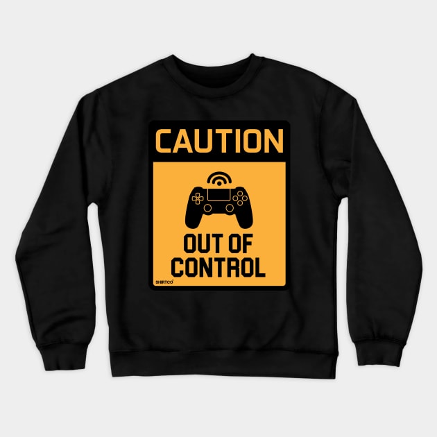 caution Crewneck Sweatshirt by waleed